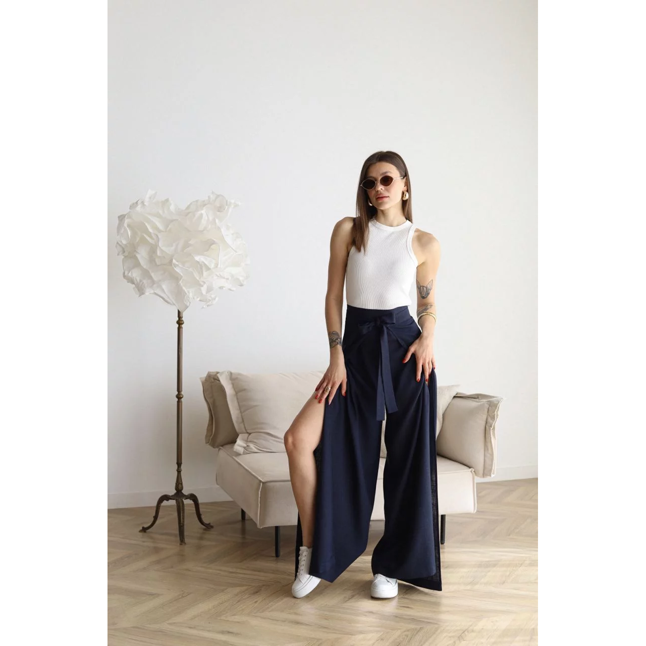 Rose Wide Trousers | Linen | Comfortable and Elegant