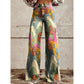 Rose Bea - Stylish jeans with floral print