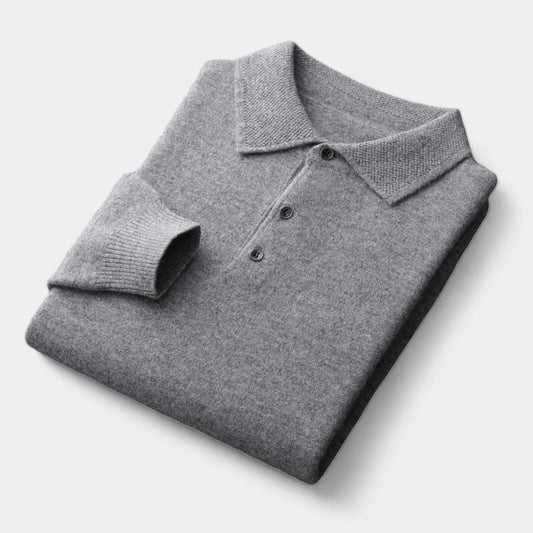 Eversley Merino Wool Polo Sweater