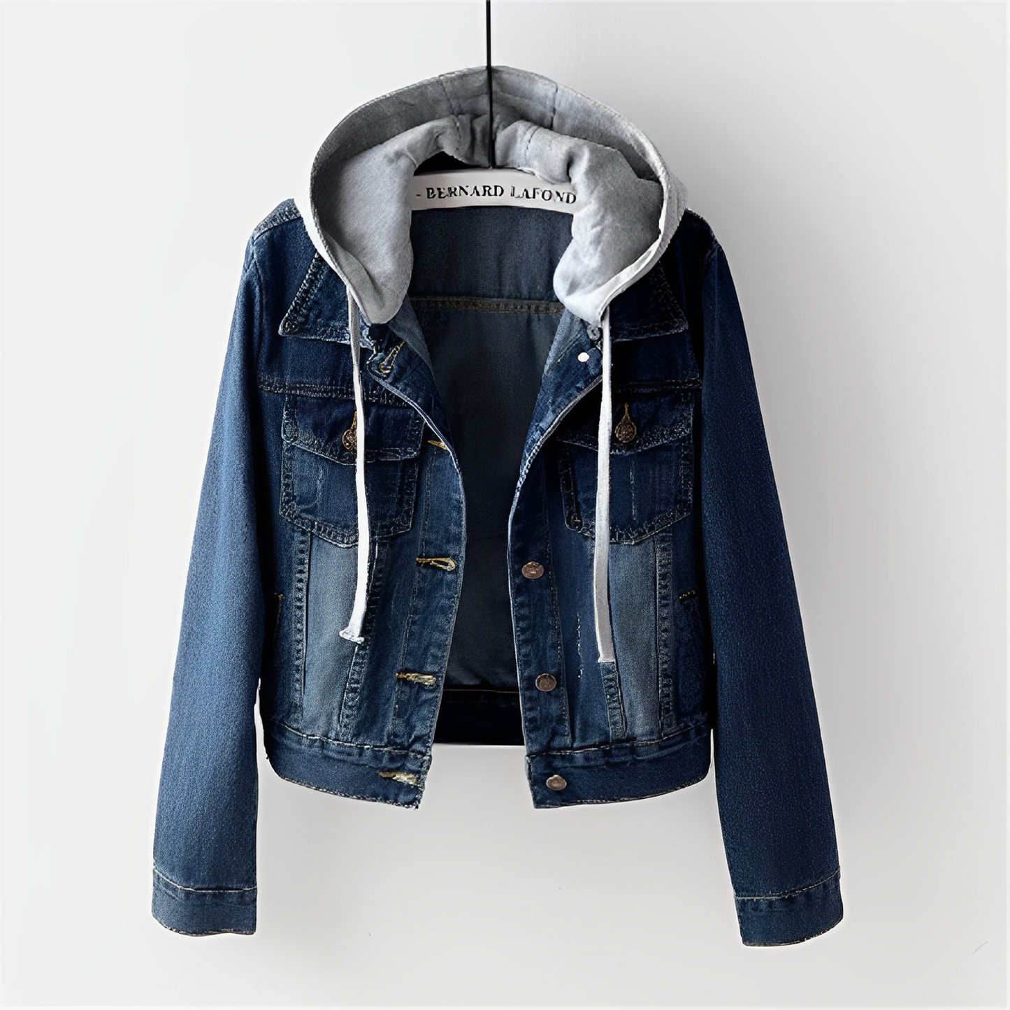 Rose French Denim Jacket with hood