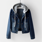 Rose French Denim Jacket with hood