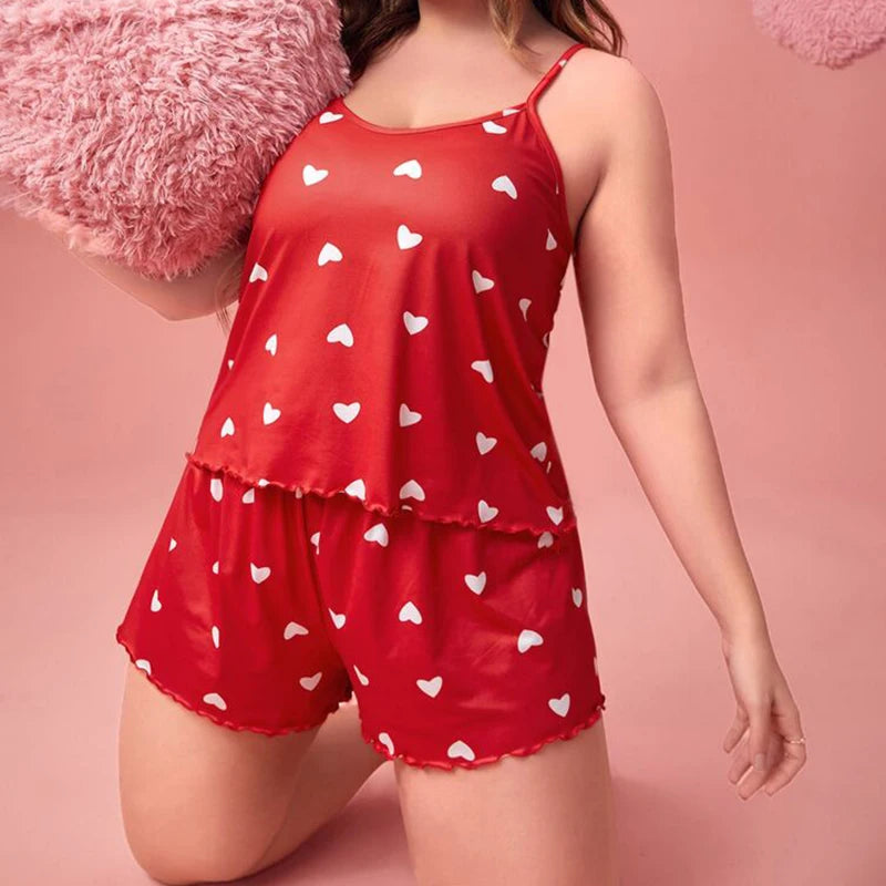 Red Love Pyjama Set