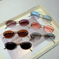 Rose Rimless Oval Sunglasses