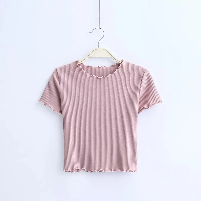 Rose Vintage O neck Short sleeve