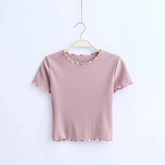 Rose Vintage O neck Short sleeve