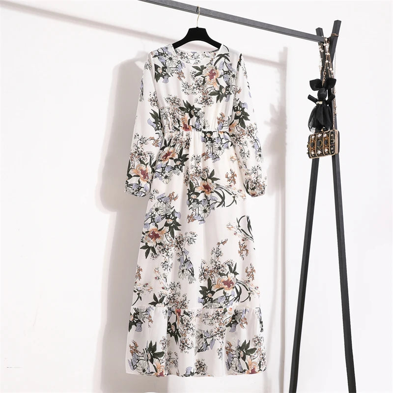 Rose Spring Maxi Floral Dress