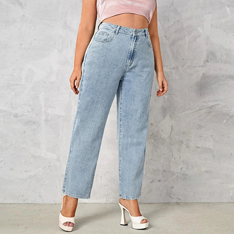 Rose Dark Blue Jeans