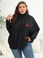 GIBSIE Plus Size Oversized Turtleneck Sweater