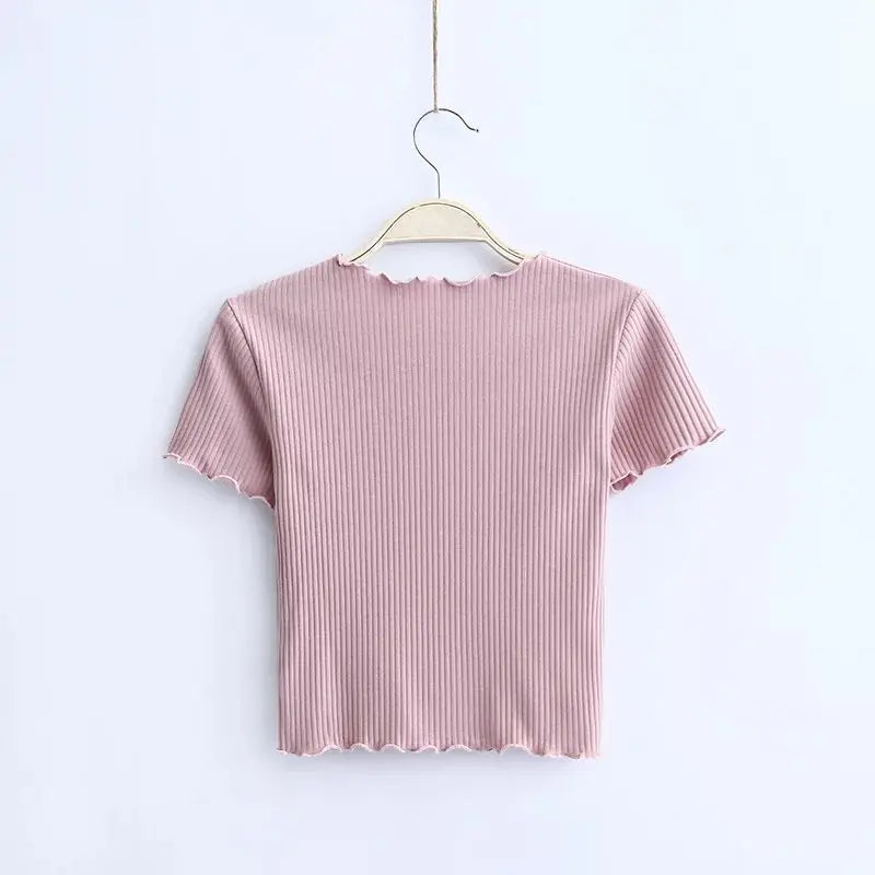 Rose Vintage O neck Short sleeve