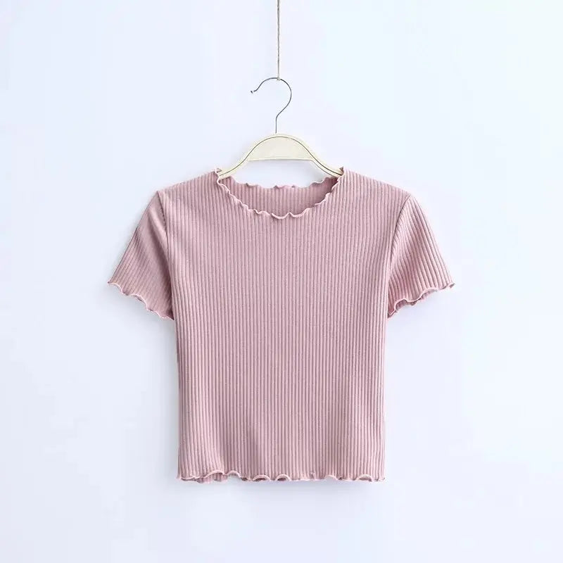 Rose Vintage O neck Short sleeve