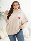 GIBSIE Plus Size Oversized Turtleneck Sweater