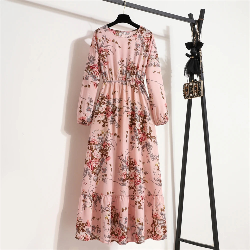 Rose Spring Maxi Floral Dress