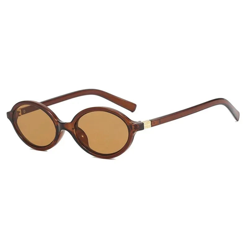 Rose Oval Leopard Sunglasses