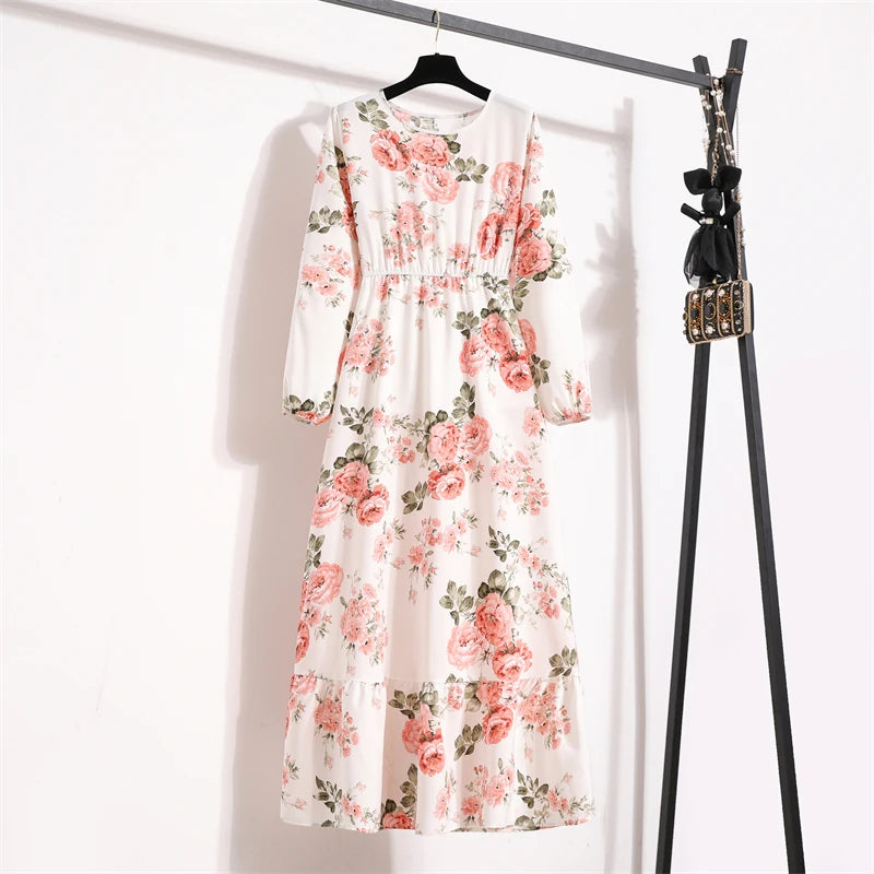 Rose Spring Maxi Floral Dress