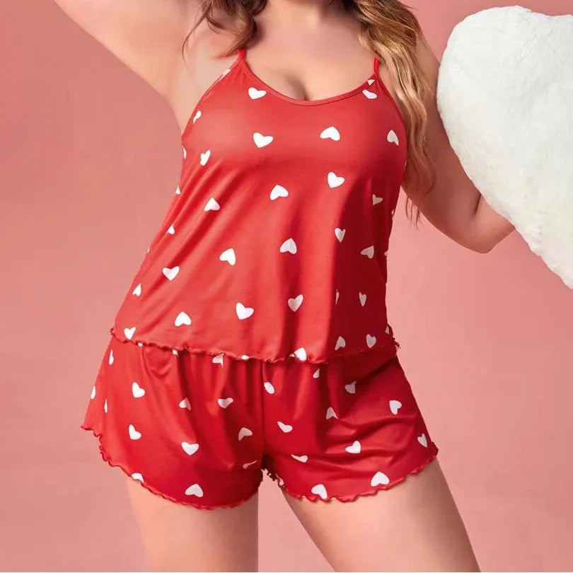 Red Love Pyjama Set