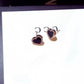 Rose Heart Stud Earrings