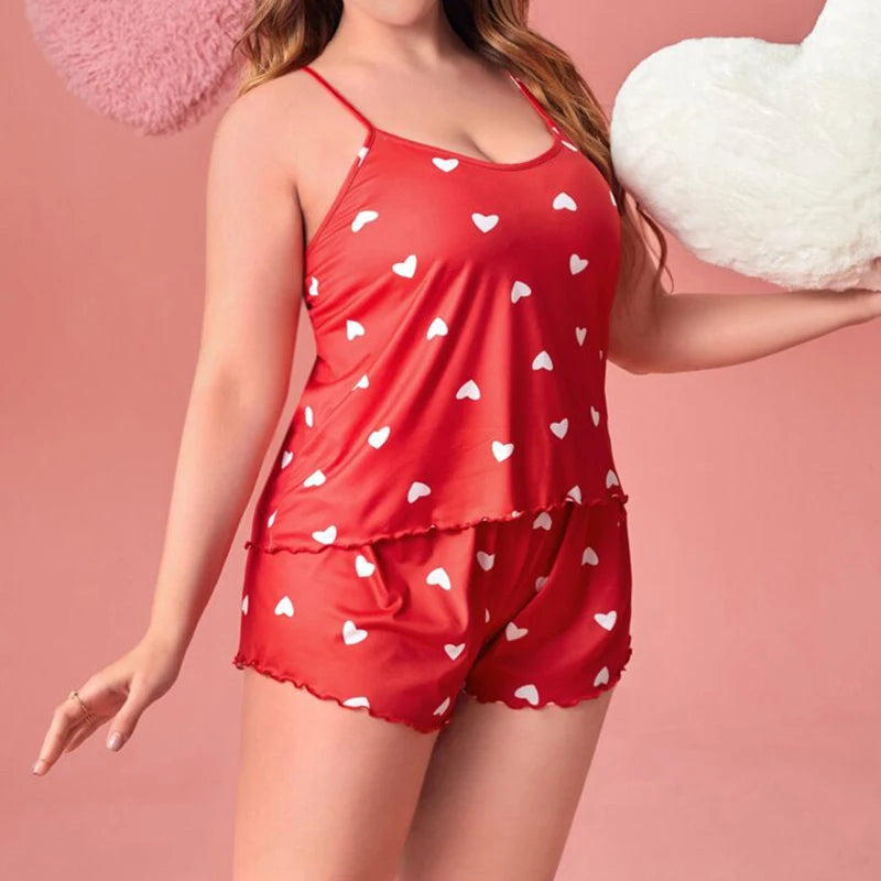 Red Love Pyjama Set