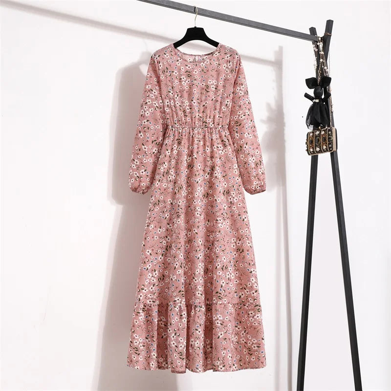 Rose Spring Maxi Floral Dress