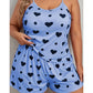 Rose Plus Size Heart Print Pyjama