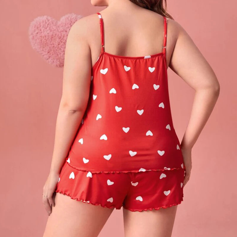 Red Love Pyjama Set