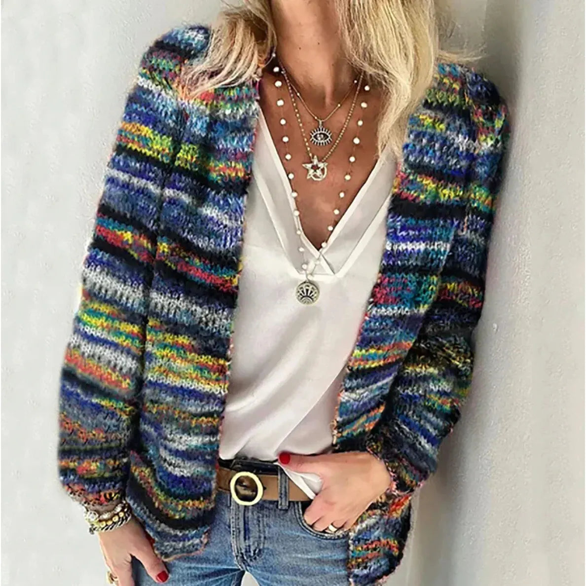 Rose Colorful Cardigan