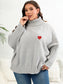 GIBSIE Plus Size Oversized Turtleneck Sweater