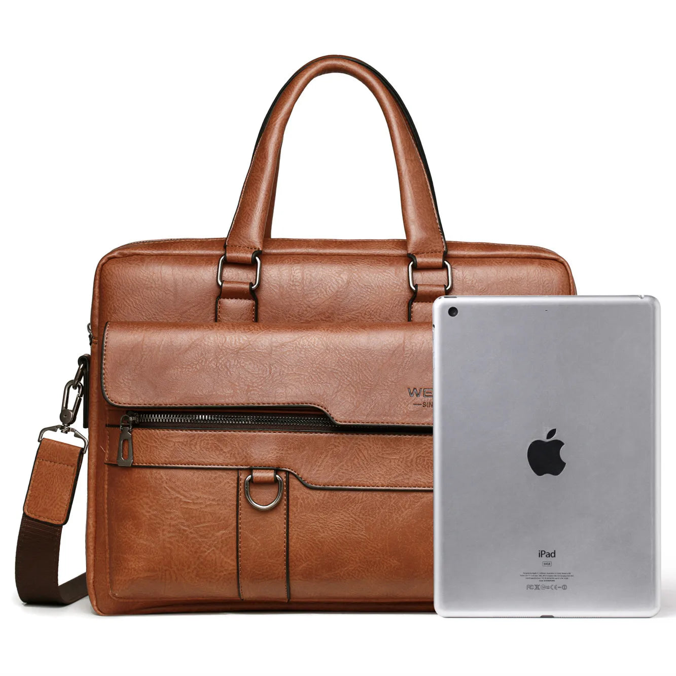 Marco Leather Shoulder Briefcase