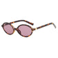 Rose Oval Leopard Sunglasses