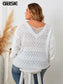 Rose-GIBSIE White Hollow Out Knitwear