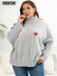 GIBSIE Plus Size Oversized Turtleneck Sweater