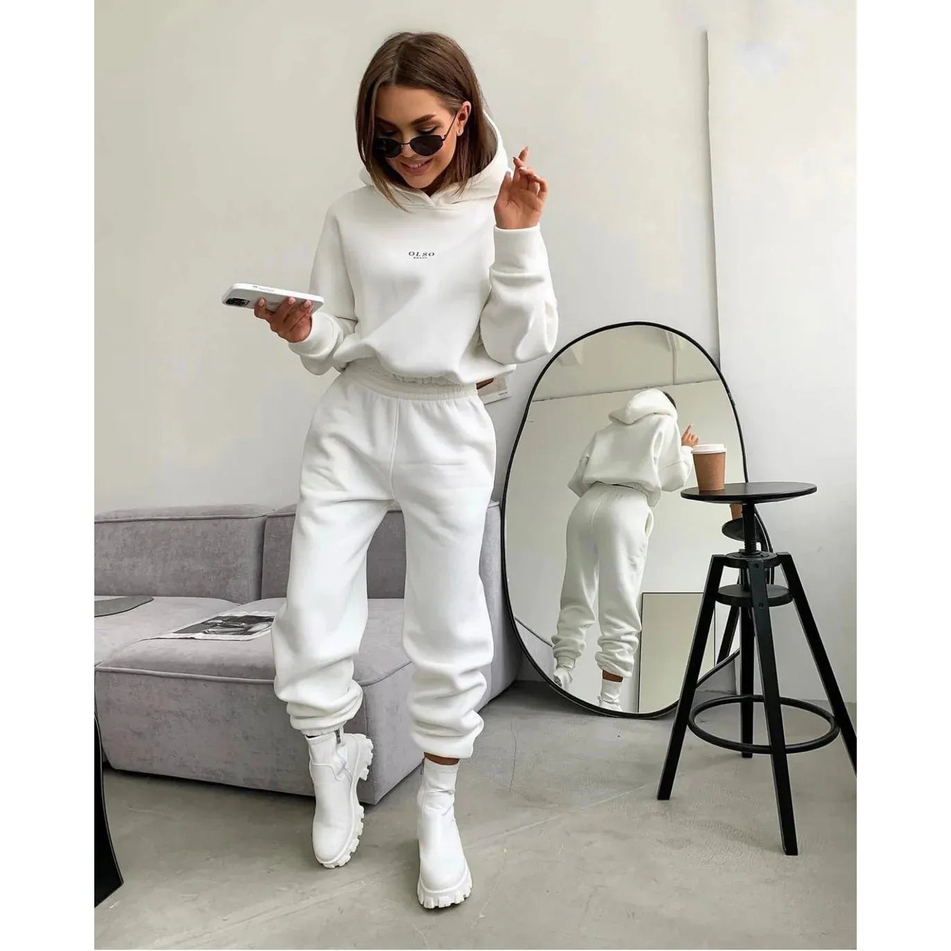 Knitted Fleece Casual Suit